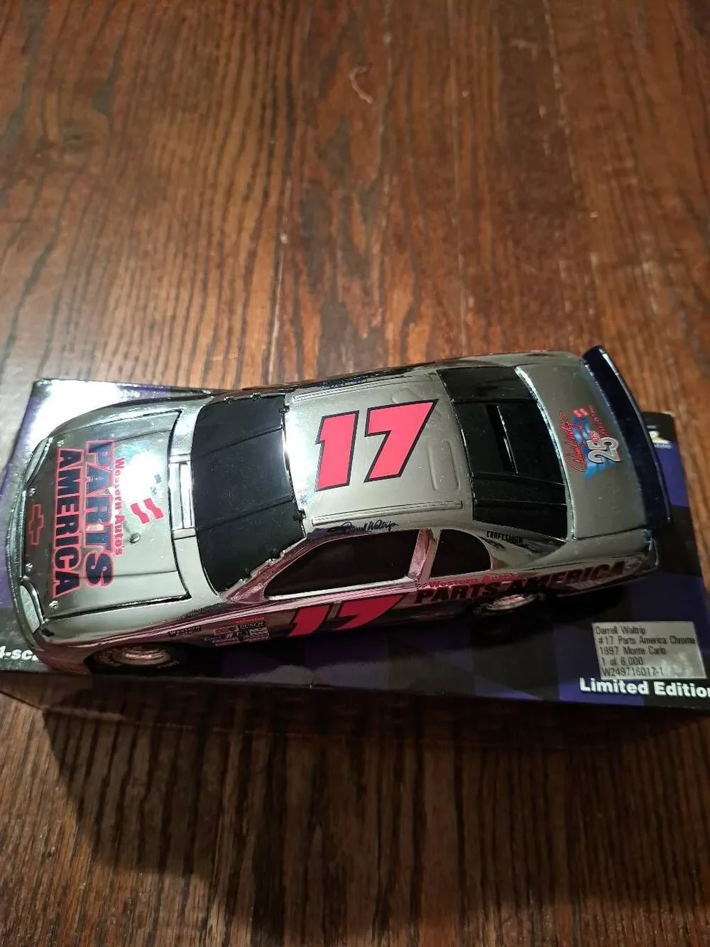 Vintage 96 Action Platinum Darrell Waltrip Parts America Chrome Die Cast Nascar